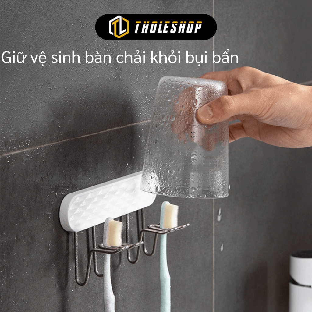 [SGD] Giá Treo Bàn Chải - Miếng Dán Treo Tường Đỡ Bàn Chải Đánh Răng Và Cốc Súc Miệng 9897