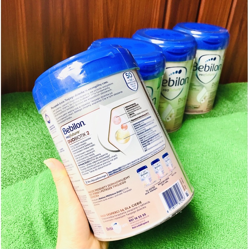 Sữa bột Bebilon bạc Balan tăng cao và phát triển trí não cho bé số 1 2 3 4, 800g