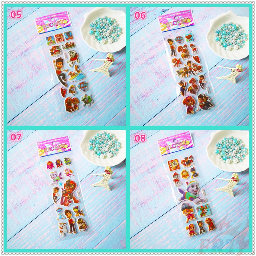 ★ Hình Dán Đồ Chơi PAW Patrol Q-2 DIY ★ 1 Tấm Hình Dán Hoạt Hình 3D (16 Phong Cách)