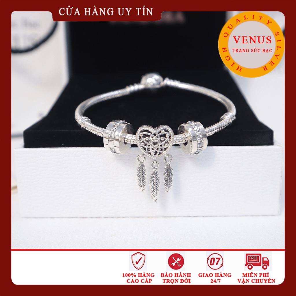 Vòng charm mệnh Kim đơn giản- Bạc 925 cao cấp- VENUS002