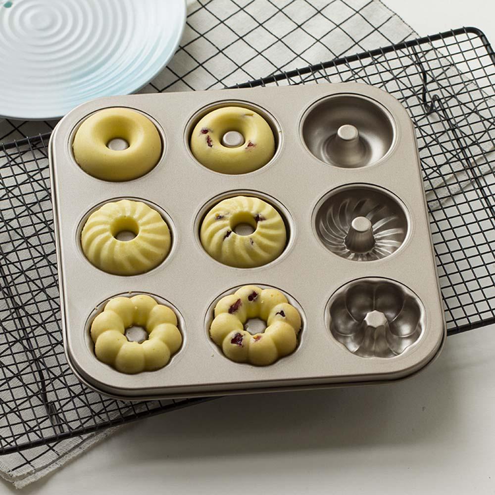 AUGUSTINA Khuôn Làm Bánh Donut Bằng Thép Carbon Chống Dính An Toàn