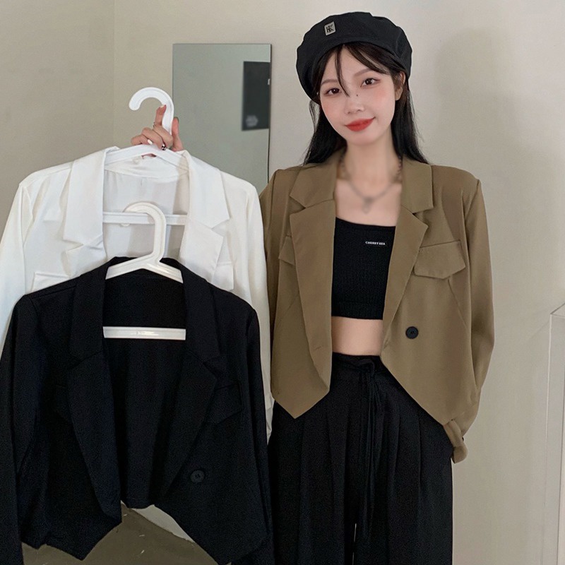 Áo Khoác Blazer Tay Dài Màu Sắc Thời Trang Cho Nữ