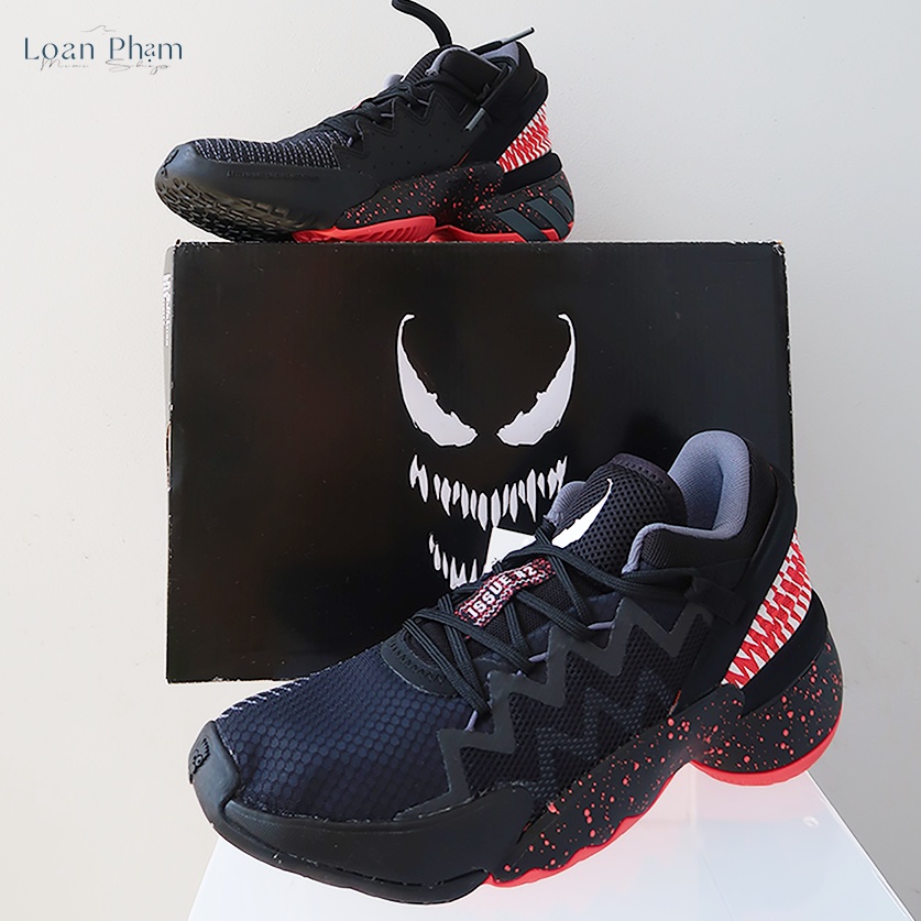 Giày Bóng Rổ 🏀 Adidas Marvel x D.O.N Issue #2 ‘Venom’ Size 38