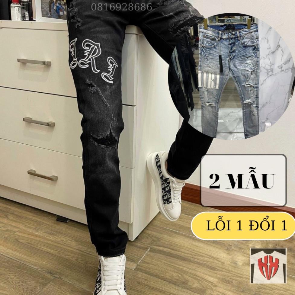 Quần Jean Nam ống Côn DSQ Khóa Đẹp-Quần Bò Côn Nam Rách Vải Cao Cấp Không Phai, Họa Tiết Rách Hot Nhất-KXSHOPMEN-8063 *