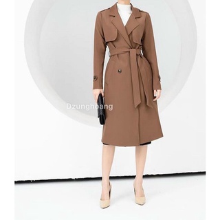 Áo trench coat màu nâu