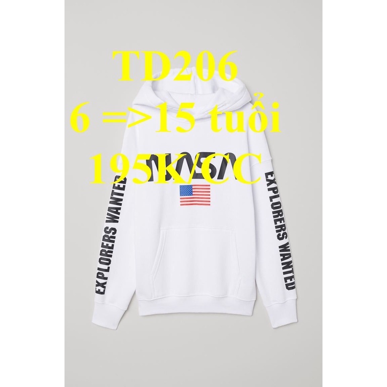 * Mã TD206: ÁO NỈ DƯ XỊN, MADE IN CAMBODIA. Chất nỉ H&M cực đẹp, mềm ấm, mũ may 2 lớp