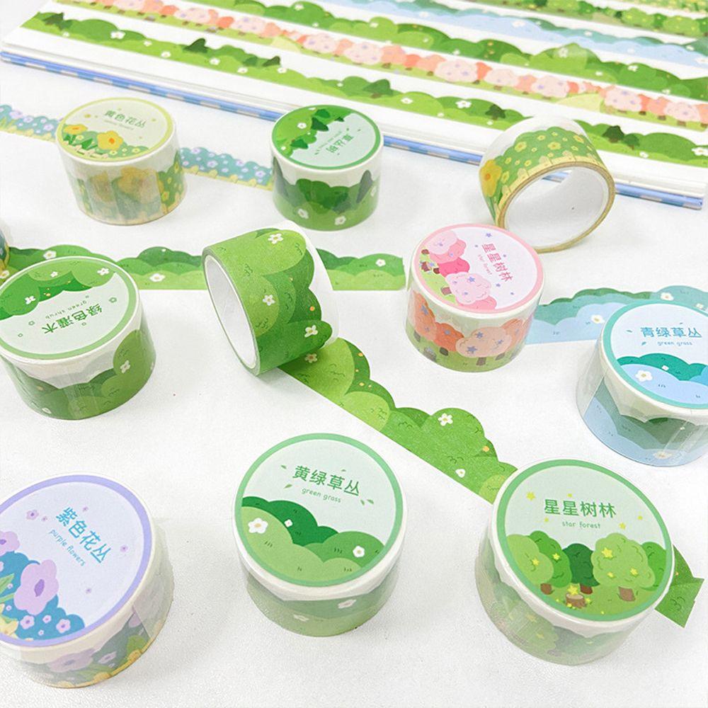 Sticker Giấy Dán Trang Trí Sổ Tay Hình Phong Cảnh Hoạt Hình Hàn Quốc