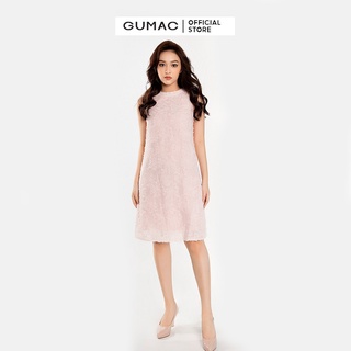 Đầm suông nữ sát nách cổ tròn GUMAC DB4213