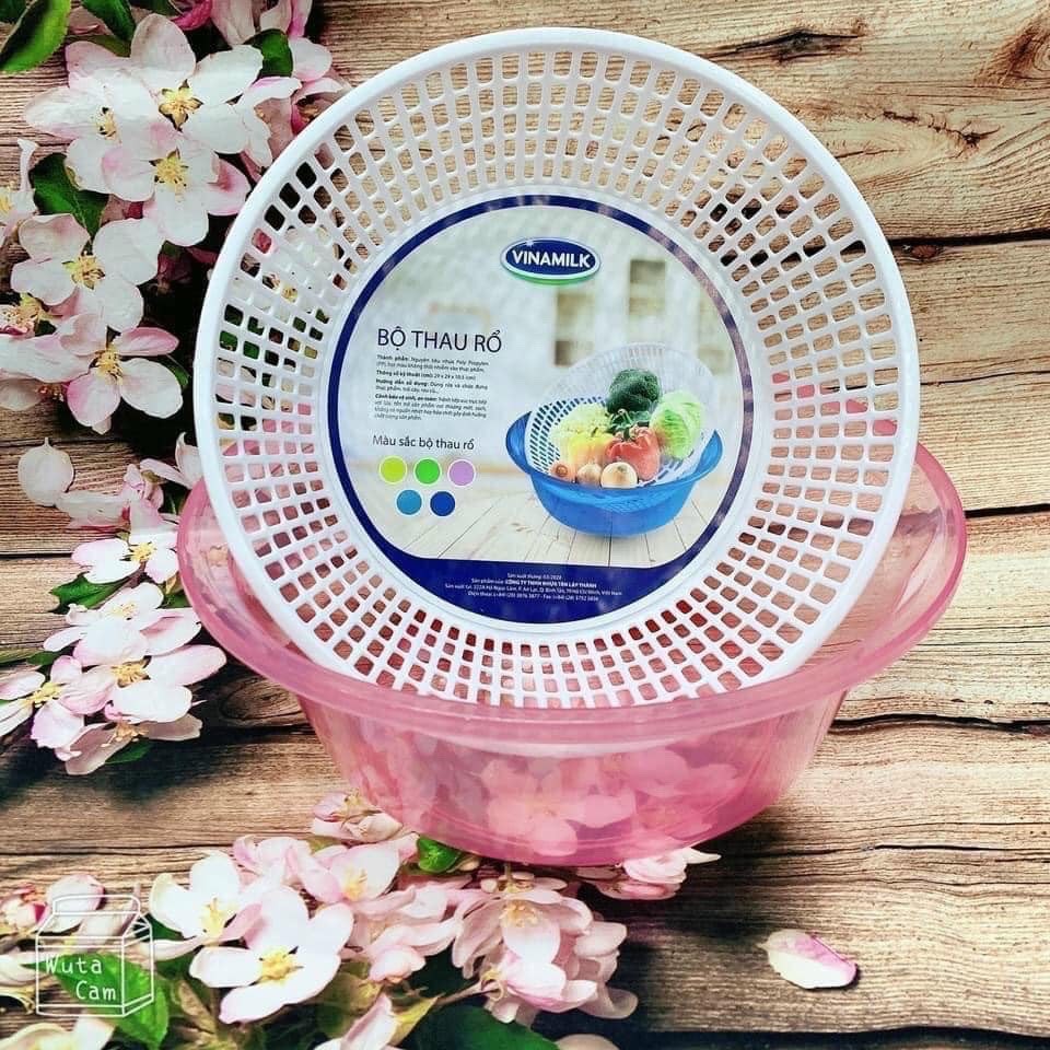 Bộ thau rổ  đa năng qfuà tặng từ vinamilk tiện ích bền rẻ đẹp