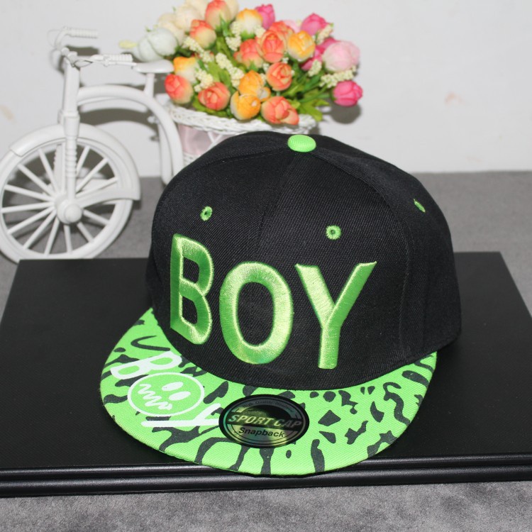 Nón Hip Hop Thêu Chữ Thời Trang Cho Bé Trai