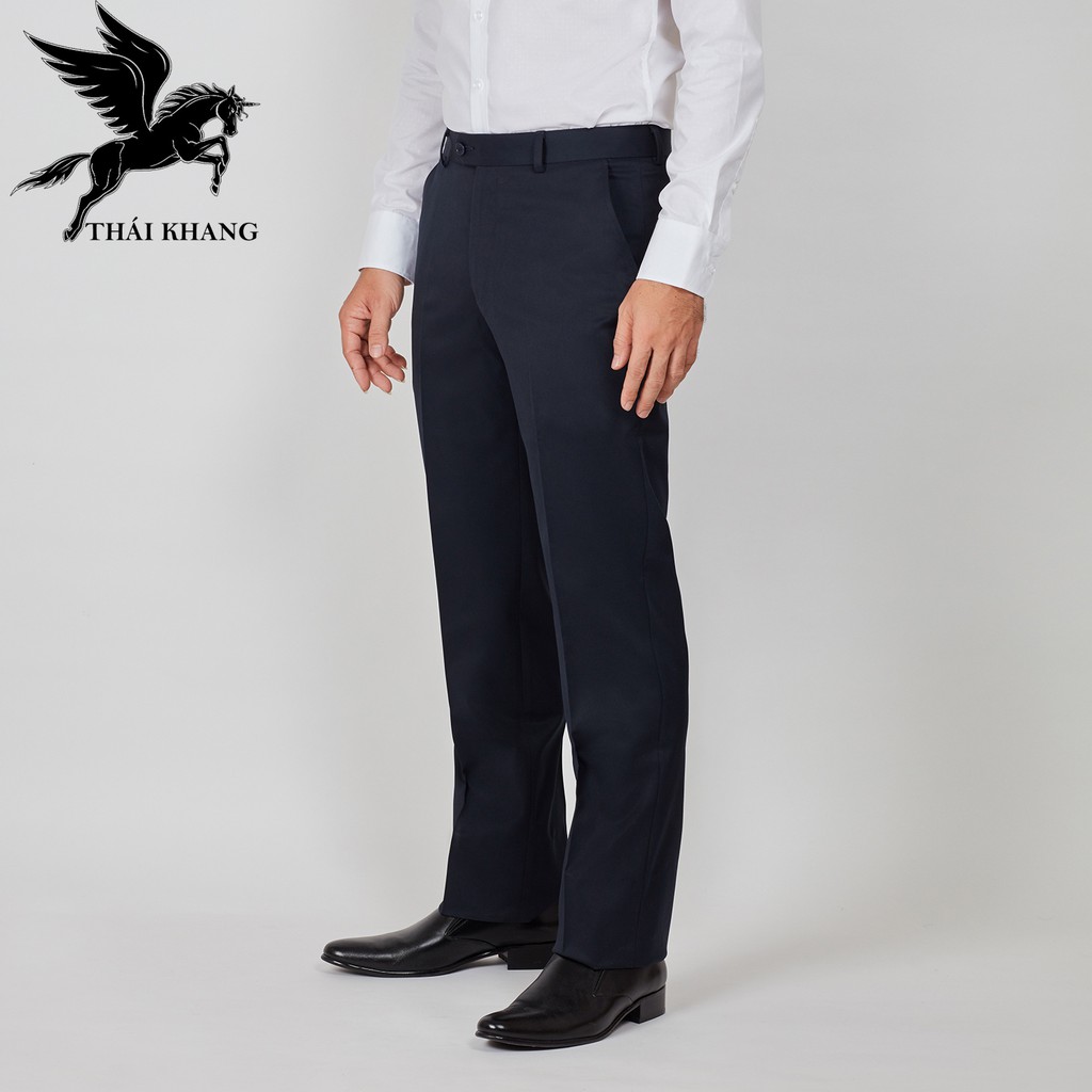 Quần tây nam ống suông trung niên vải cotton dày form thoải mái loại quần nam form rộng | BigBuy360 - bigbuy360.vn