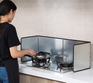 Tấm chắn dầu mỡ đôi ( kễm mạ bạc )