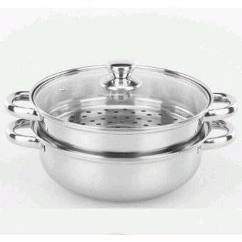 NỒI HẤP INOX ĐA NĂNG 2 TẦNG NẮP KÍNH 28 CM