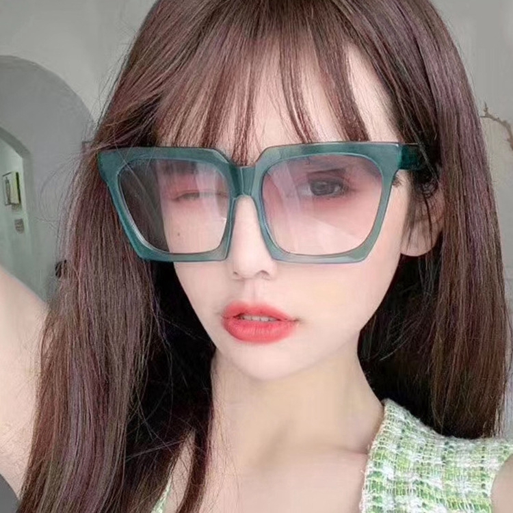 Kính Mát Gọng Vuông Chống Tia UV Phong Cách Hàn Quốc Cho Nữ