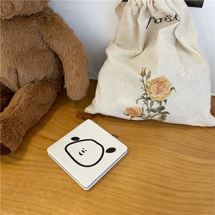Gương Trang Điểm Mini Bỏ Túi Thiết Kế Hình Gấu Dễ Thương Phong Cách Hàn Quốc