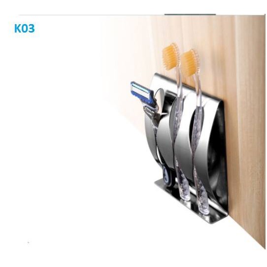 Gá để bán trải, dao cạo inox dán cường lực 3M