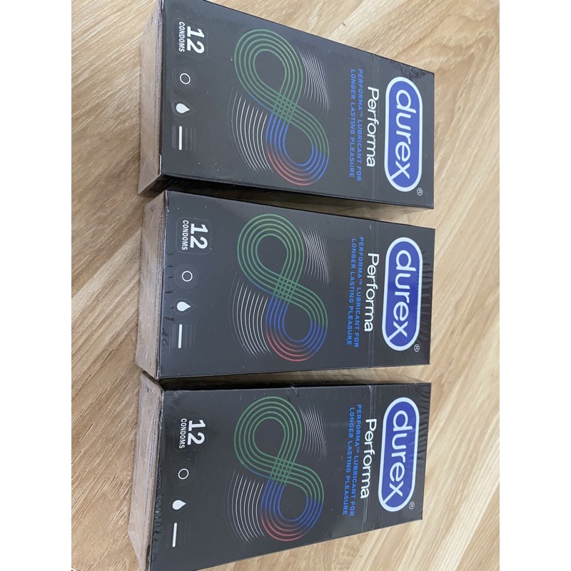 Bộ 3 Hộp Bao cao su Durex Peforma (36 bao),BCS Durex siêu mỏng kéo dài thời gian_ Giữ lửa cho cuộc tình