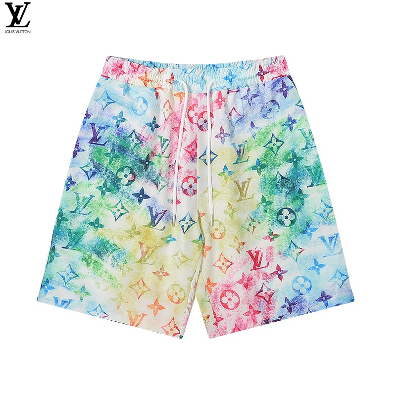 L&v Quần Short Nhiều Màu gradient Mang Lại Biểu Tượng Cổ Điển Thoải Mái Thời Trang Mùa Hè Đơn Giản