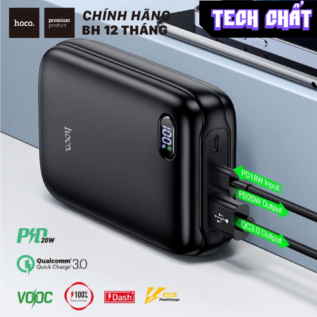 Pin Sạc dự phòng 22.5W Hoco Q2 TYPE C PD QC3.0 CHÍNH HÃNG 10000 mAh - NHIỀU CÔNG NGHỆ SẠC NHANH