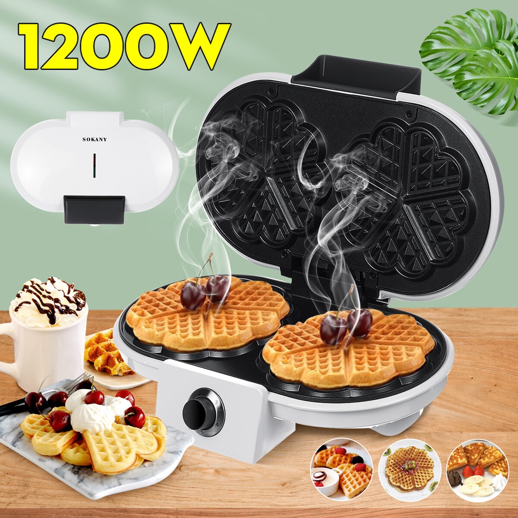 [Mã 155ELSALE giảm 7% đơn 300K] Máy Làm Bánh Waffle, Bông Lan Đôi Sokany