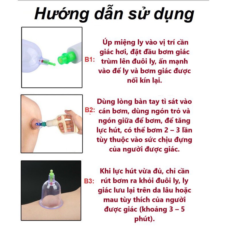 Bộ Dụng Cụ Giác Hơi Chân Không 12 Món Không Dùng Lửa An Toàn, Tiện Lợi