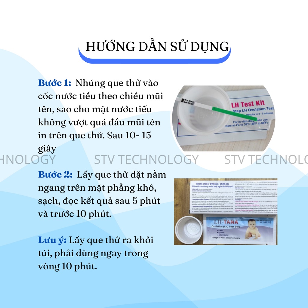 Que thử rụng trứng LH - Tana - Dụng cụ phát hiện ngày rụng trứng - nhanh chóng - đơn giản và chính xác