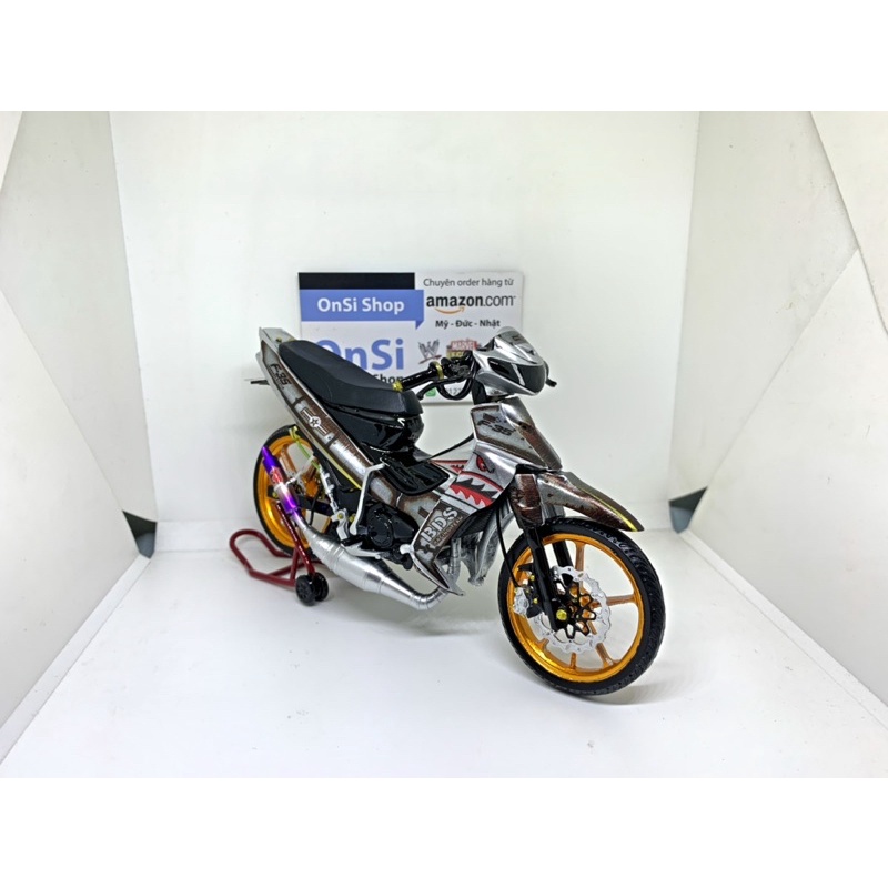 MÔ HÌNH YAZ 125cc  XE MOTOR TỈ LỆ 1/12 ĐỘ F-35 CNC
