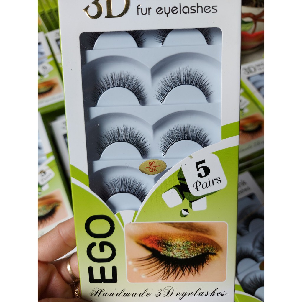 Mi Giả Lông Chồn EGO 3D Real Mink Fur Eyelashes 5 Cặp | BigBuy360 - bigbuy360.vn