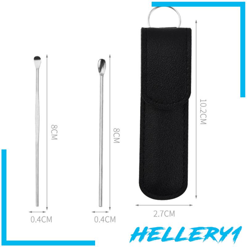 [Hàng mới về] Set 6 dụng cụ lấy ráy tai bằng thép không gỉ màu đen chất lượng cao