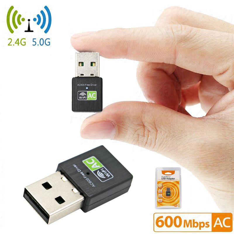 USB thu sóng wifi băng tần kép 2.4G / 5G 802.11AC 600Mbps, repeater 5G - Bảo hành 3 tháng