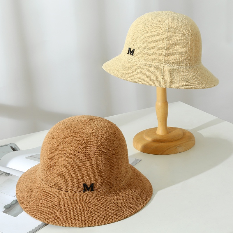 Mũ nón rộng vành cói đi biển chữ M cao cấp iLita - Nón thời trang vintage Gaucho