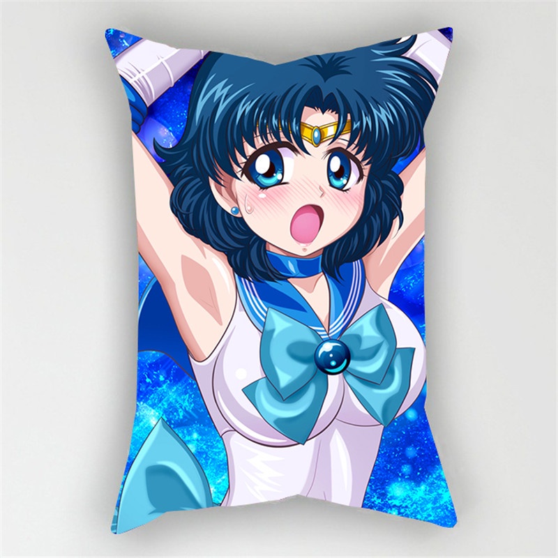 Sailor Moon Vỏ Gối Hình Chữ Nhật 30x50cm Họa Tiết Thủy Thủ Mặt Trăng Trang Trí Nội Thất Greet