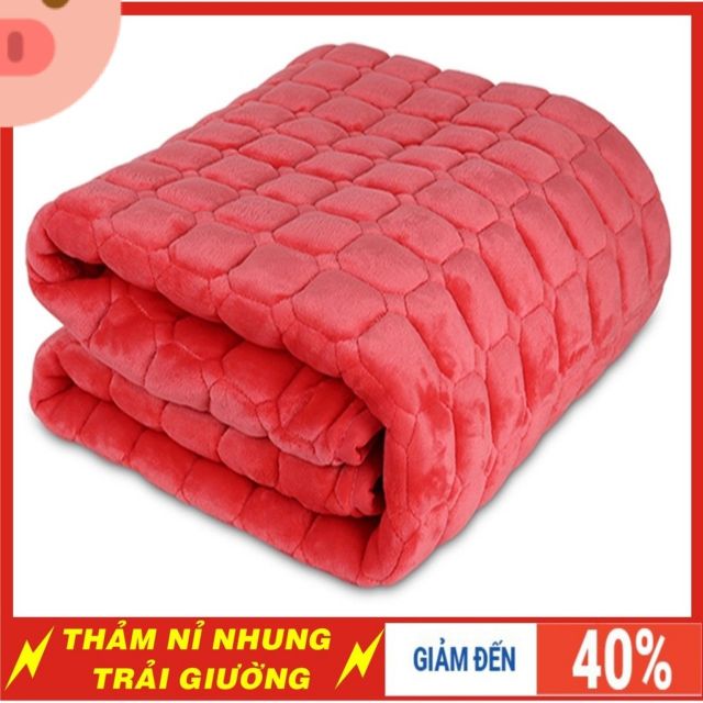 thảm nỉ nhung trải giường 1 mầu(ib chọn mầu) | BigBuy360 - bigbuy360.vn