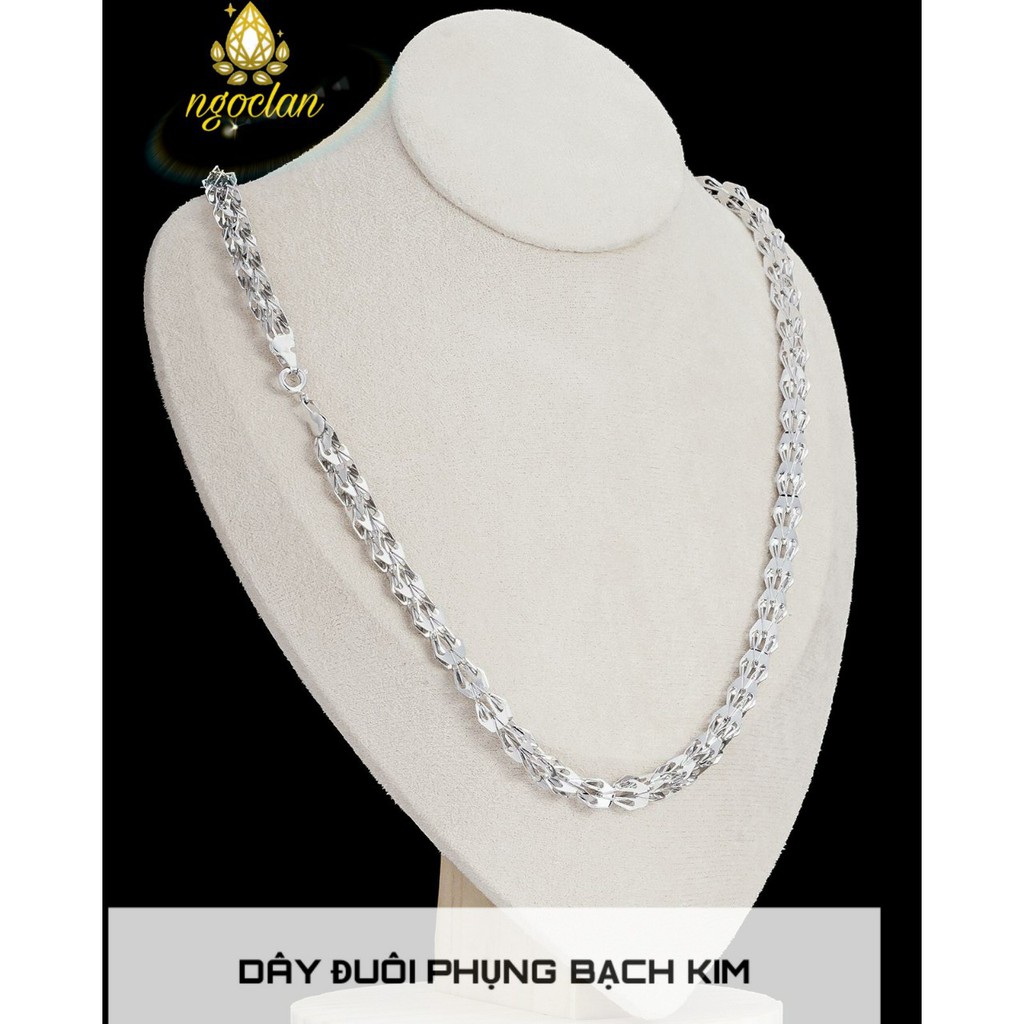 Dây chuyền nữ Đuôi phụng mạ vàng trắng Italia