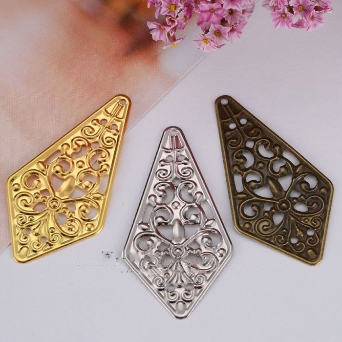 1 phiến họa tiết 45*23mm làm vương miện Lolita nguyên liệu làm trâm làm trang sức cổ trang