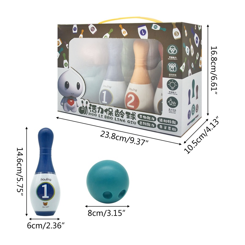 Bộ Đồ Chơi Bowling Nhiều Màu Sắc Vui Nhộn Dành Cho Trẻ Em