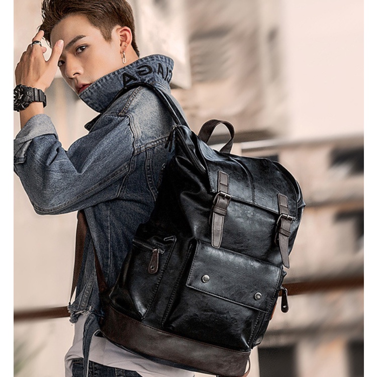 Balo nam da tự nhiên công suất lớn phong cách mới