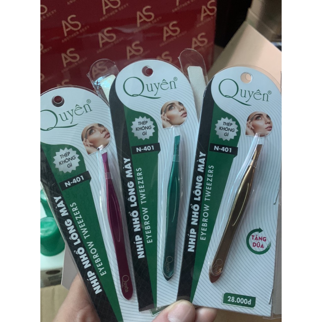 Nhíp màu quyên N401 Tặng kèm dũa