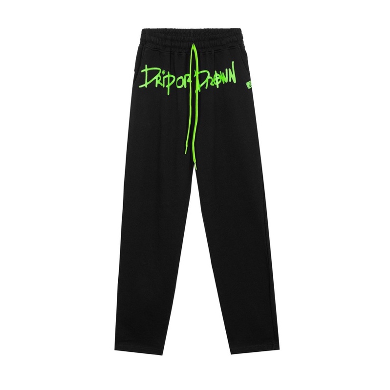 Quần jogger / quần dài/ sweatpants nam nữ drip or drown 100% cotton ống suông