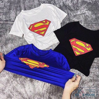 Áo Croptop Superman Ôm Body Chất Thun Lạnh Freesize Dưới 50kg CT26
