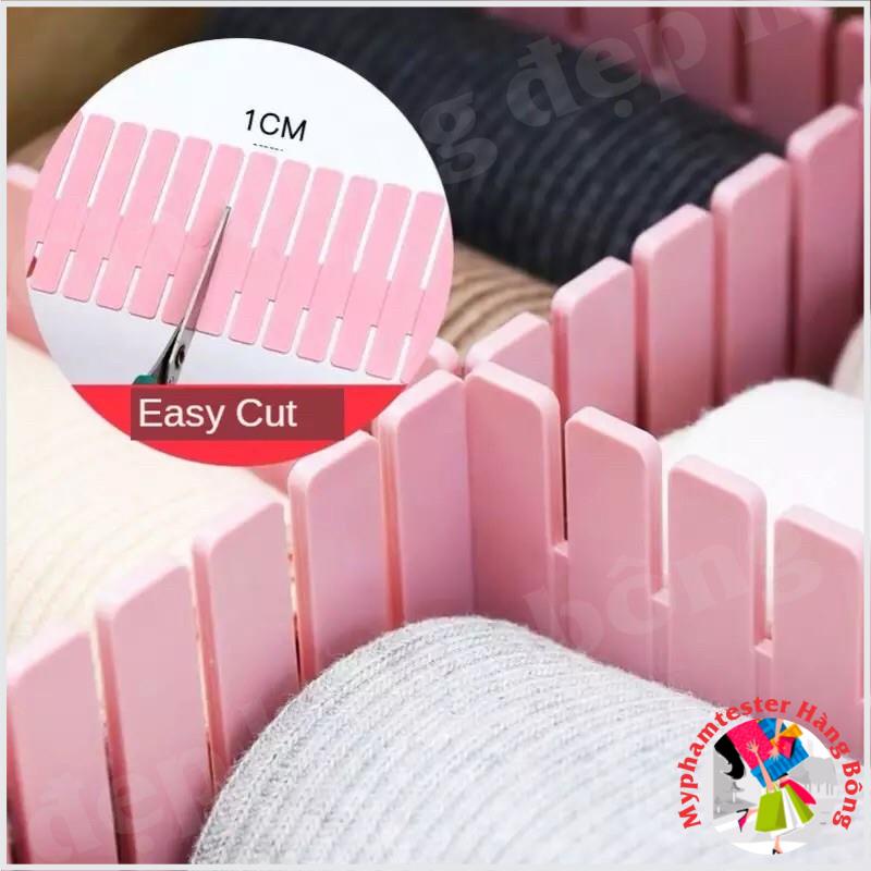 Set 4 Thanh chia ngăn tủ quần áo phân tách ngăn kéo bàn làm việc bàn trang điểm thông minh