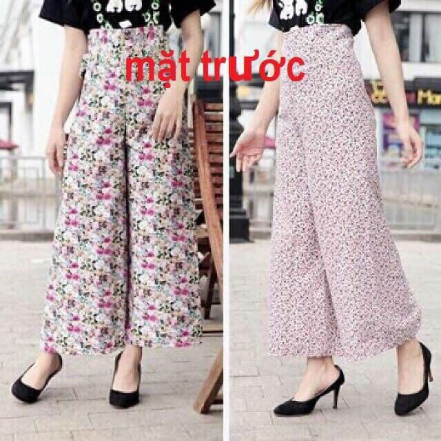 Quần Chống Nắng 2 Lớp Vải Thô họa tiết hoa nhí Lên From Siêu Đẹp
