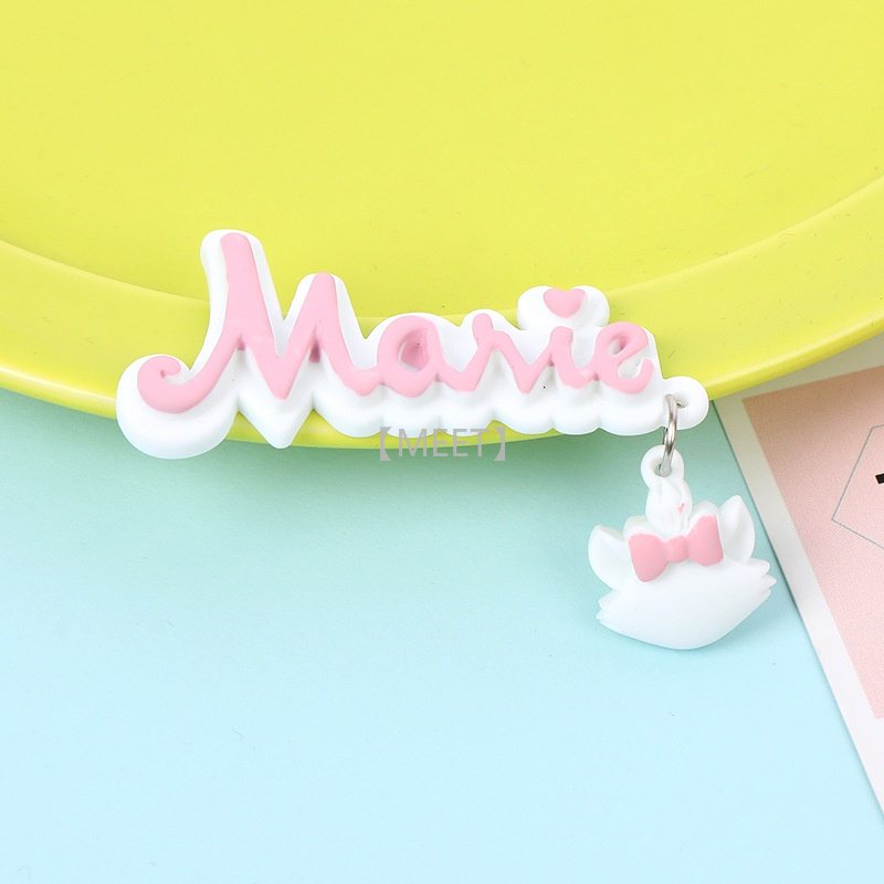 [Met] Gói 1 Tấm Nhựa Resin Hình Chữ Cái DIY Dễ Thương Dùng Làm Trang Sức