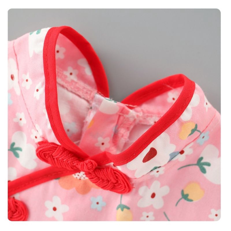 Sườn xám cách tân ngày xuân cho bé siêu xinh