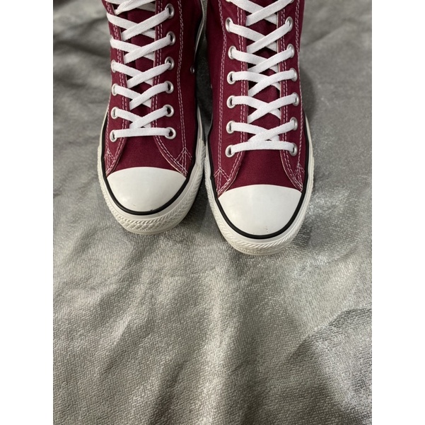 Giày converse Đỏ mận cổ cao size 43 (2hand)