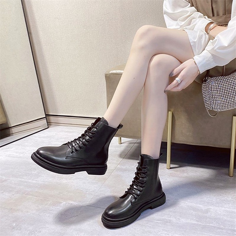 [BOOTS CỔ CAO ] - Chất Liệu Da Trơn Sang Trọng - Độn Đế 3cm 68734 | BigBuy360 - bigbuy360.vn