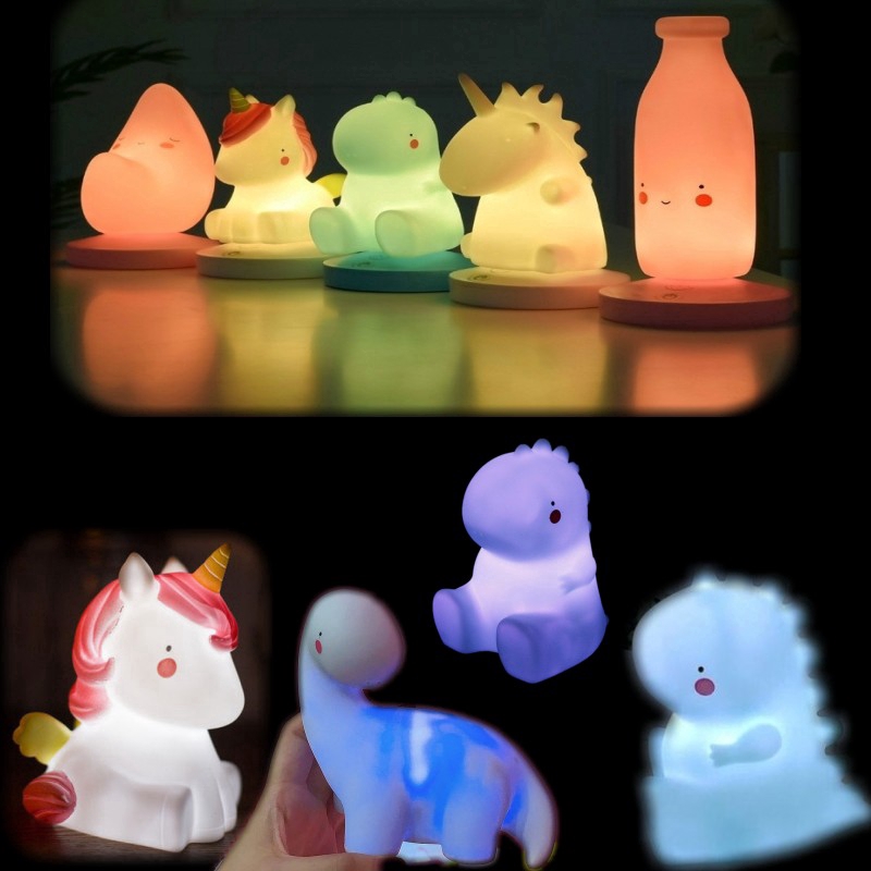 Đèn ngủ trang trí phòng hình ngựa một sừng dễ thương