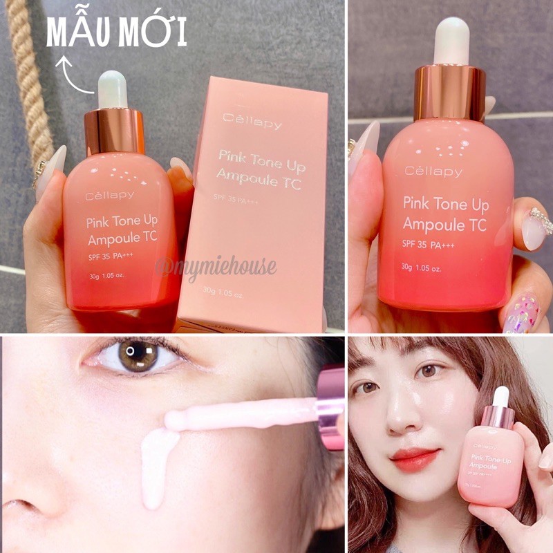 Tinh Chất Dưỡng Trắng Căng Bóng Nâng Tông Da CELLAPY PINK TONE UP AMPOULE