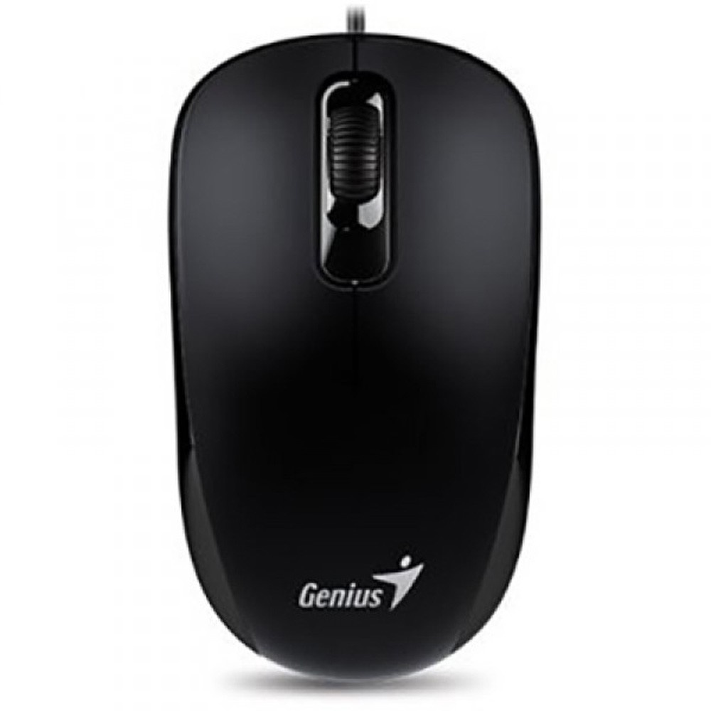 Chuột Quang Có Dây Genius DX-110/DX-120/DX-125 Màu Đen Thiết Kế Đơn Giản Kiểu Dáng Nhỏ Gọn Đường Cong Bo Tròn Vừa Tay