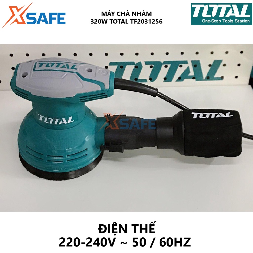 Máy chà nhám tròn TOTAL TF2031256 320W Tốc độ không tải 12000rpm; 125mm, 220-240V ~ 50/60Hz